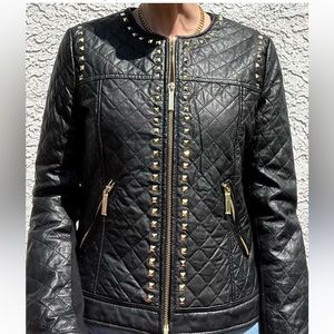 Neiman Marcus Exclusive Black Leather Jacket